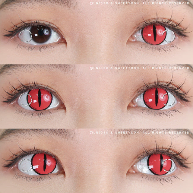 Sweety Crazy Pink Demon Eye / Cat Eye (1 lens/pack)-Crazy Contacts-UNIQSO EU