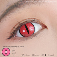 Sweety Crazy Pink Demon Eye / Cat Eye (1 lens/pack)-Crazy Contacts-UNIQSO EU