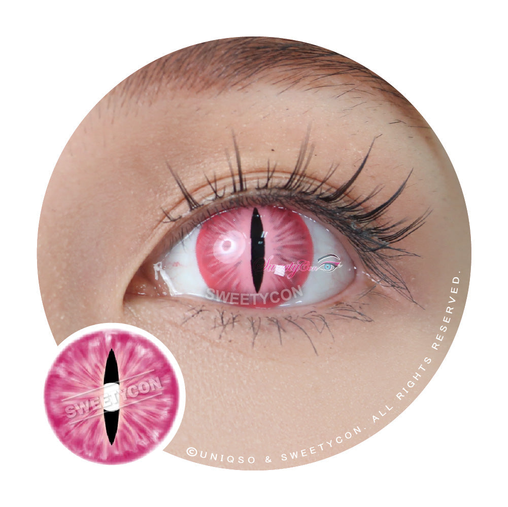 Sweety Crazy Pink Demon Eye / Cat Eye (New) (1 lens/pack)-Crazy Contacts-UNIQSO EU