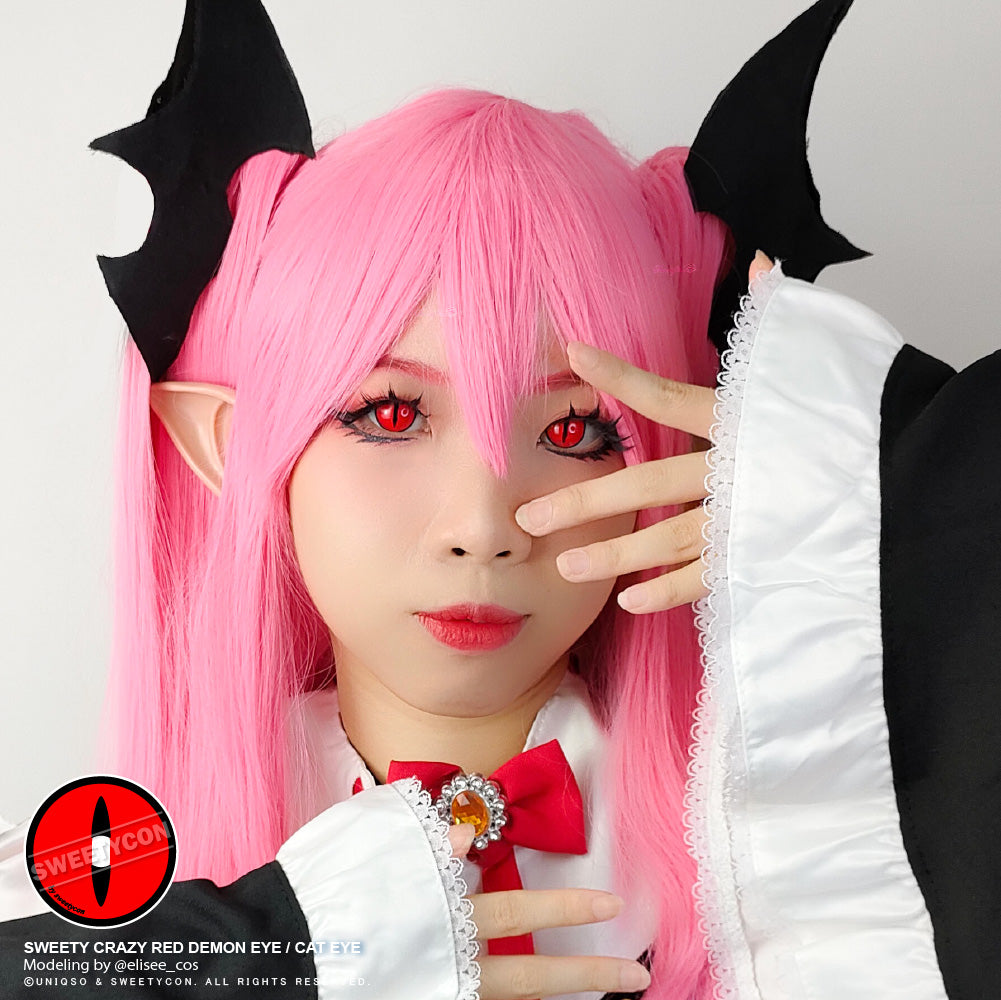 Sweety Crazy Red Demon Eye / Cat Eye (1 lens/pack)-Crazy Contacts-UNIQSO EU