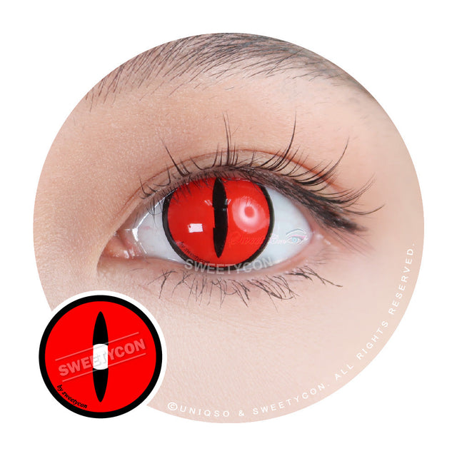 Sweety Crazy Red Demon Eye / Cat Eye (1 lens/pack)-Crazy Contacts-UNIQSO EU