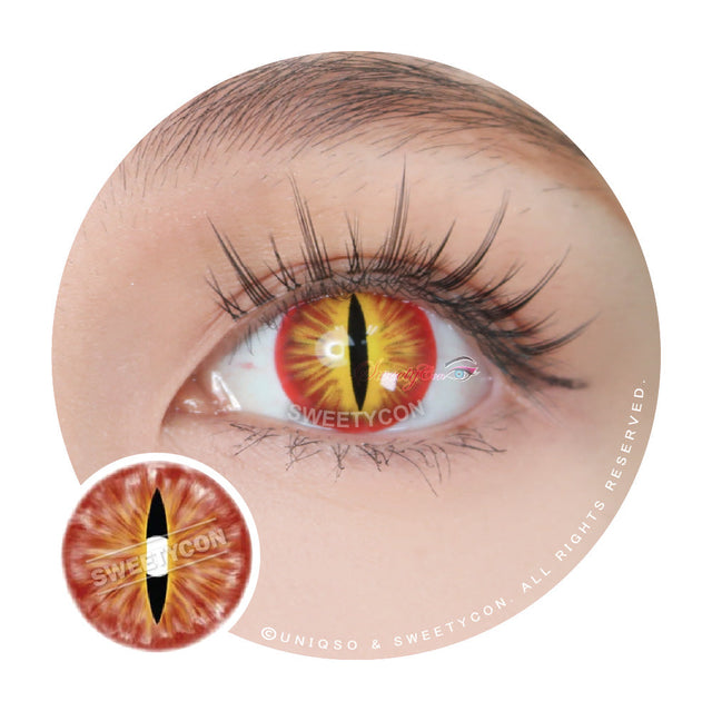 Sweety Crazy Red Demon Eye / Cat Eye (New) (1 lens/pack)-Crazy Contacts-UNIQSO EU