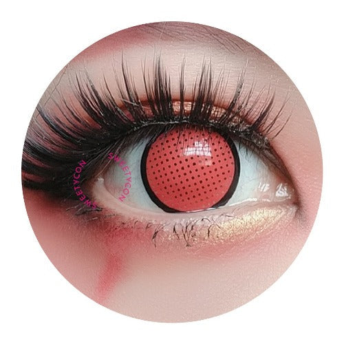 Sweety Crazy Red Mesh/Screen with Black Rim (1 lens/pack)-Crazy Contacts-UNIQSO EU