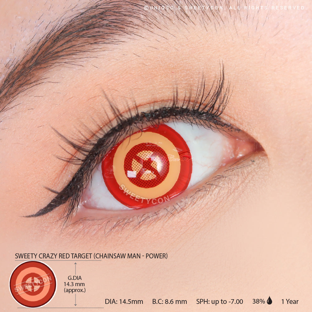Sweety Crazy Red Target (1 lens/pack)-Crazy Contacts-UNIQSO EU