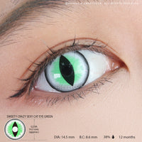 Sweety Crazy Sexy Cat Eye Green (1 lens/pack)-Crazy Contacts-UNIQSO EU