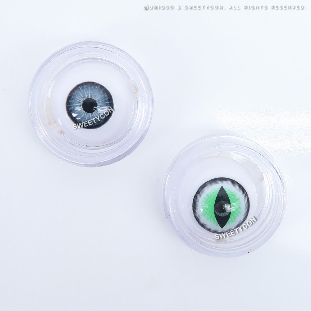 Sweety Crazy Sexy Cat Eye Green (1 lens/pack)-Crazy Contacts-UNIQSO EU