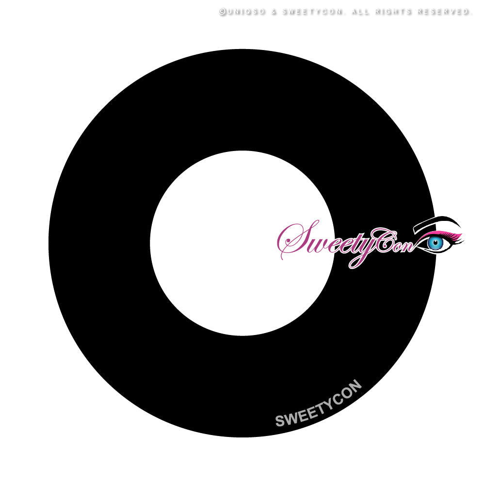 Sweety Crazy Solid Black (1 lens/pack)-Crazy Contacts-UNIQSO EU