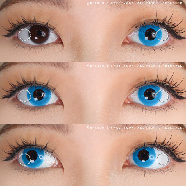 Sweety Crazy Solid Blue (1 lens/pack)-Crazy Contacts-UNIQSO EU