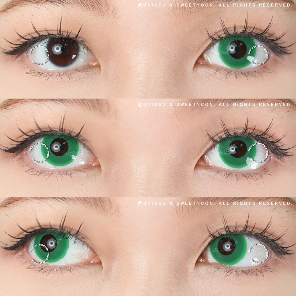 Sweety Crazy Solid Dark Green (1 lens/pack)-Crazy Contacts-UNIQSO EU