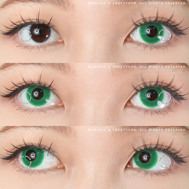 Sweety Crazy Solid Dark Green (1 lens/pack)-Crazy Contacts-UNIQSO EU
