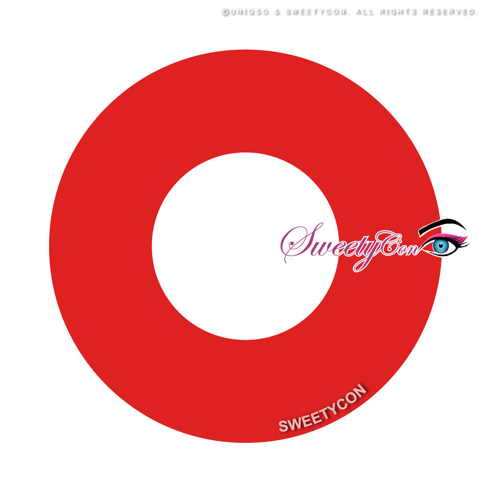Sweety Crazy Solid Red (1 lens/pack)-Crazy Contacts-UNIQSO EU