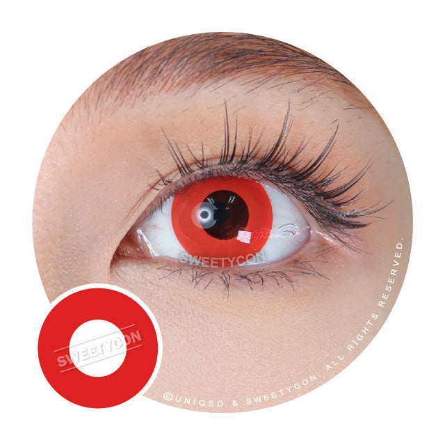Sweety Crazy Solid Red (1 lens/pack)-Crazy Contacts-UNIQSO EU