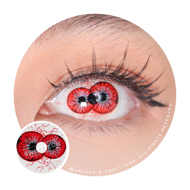 Sweety Crazy Twin Hex Red (1 lens/pack)-Crazy Contacts-UNIQSO EU