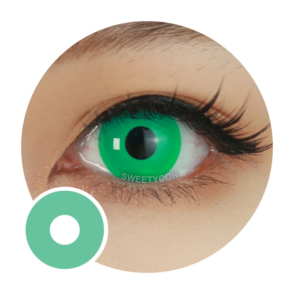 Sweety Crazy UV Glow Green (1 lens/pack)-UV Contacts-UNIQSO EU