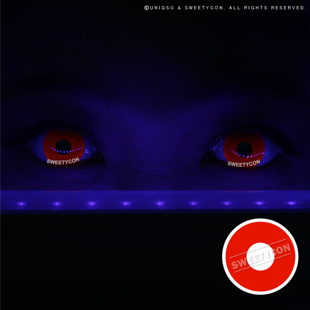 Sweety Crazy UV Glow Red (1 lens/pack)-UV Contacts-UNIQSO EU