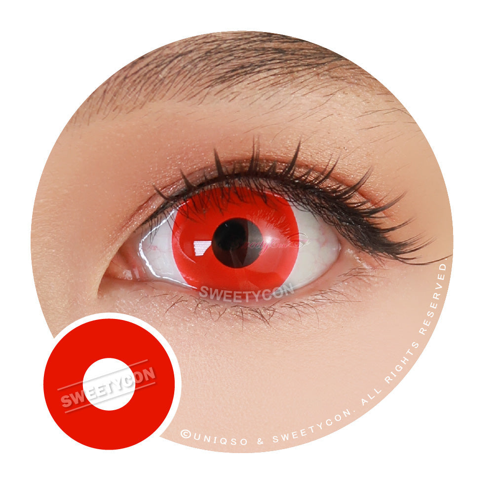 Sweety Crazy UV Glow Red (1 lens/pack)-UV Contacts-UNIQSO EU