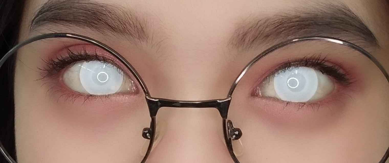 Sweety Crazy White Blind Mesh / Storm White (1 lens/pack)-Crazy Contacts-UNIQSO EU