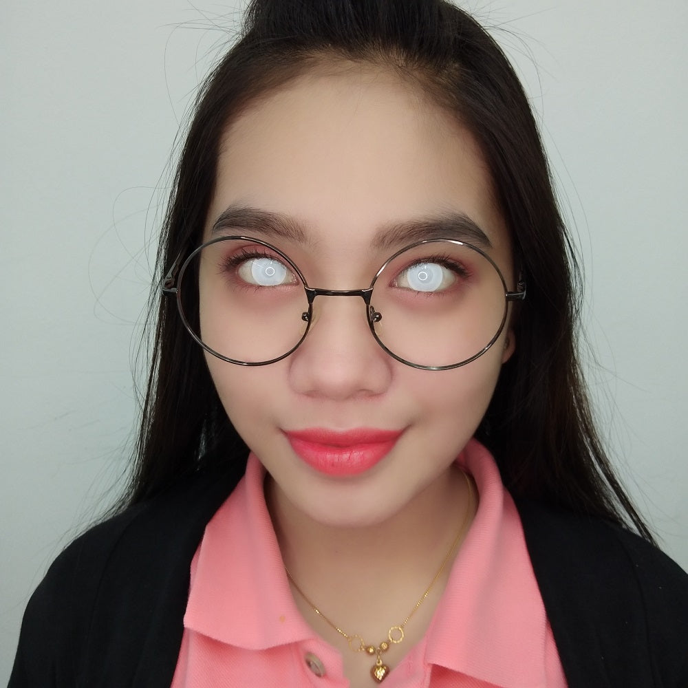 Sweety Crazy White Blind Mesh / Storm White (1 lens/pack)-Crazy Contacts-UNIQSO EU