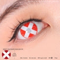 Sweety Crazy White Cross Red Eye (1 lens/pack)-Crazy Contacts-UNIQSO EU