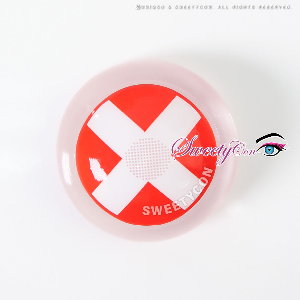 Sweety Crazy White Cross Red Eye (1 lens/pack)-Crazy Contacts-UNIQSO EU