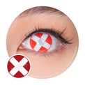 Sweety Crazy White Cross Red Eye (1 lens/pack)-Crazy Contacts-UNIQSO EU