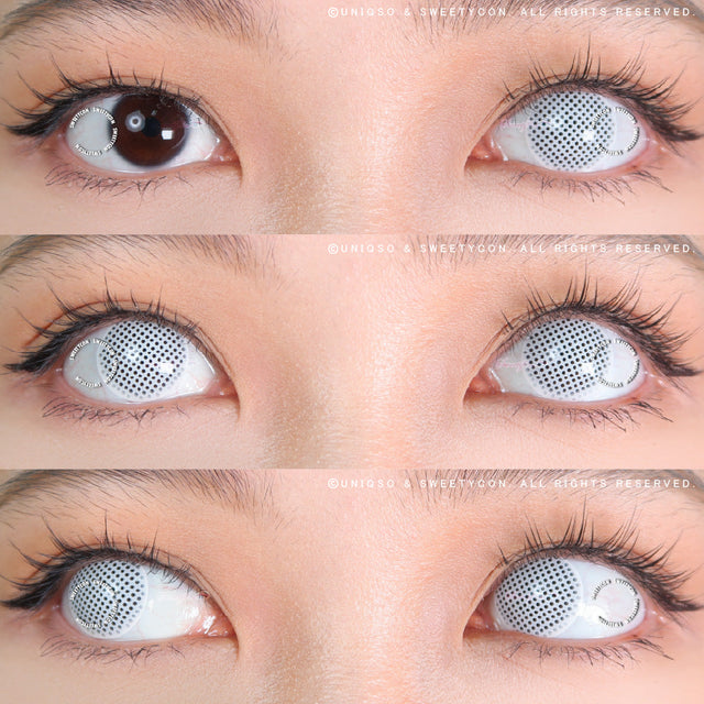 Sweety Crazy White Screen/White Mesh (1 lens/pack)-Crazy Contacts-UNIQSO EU