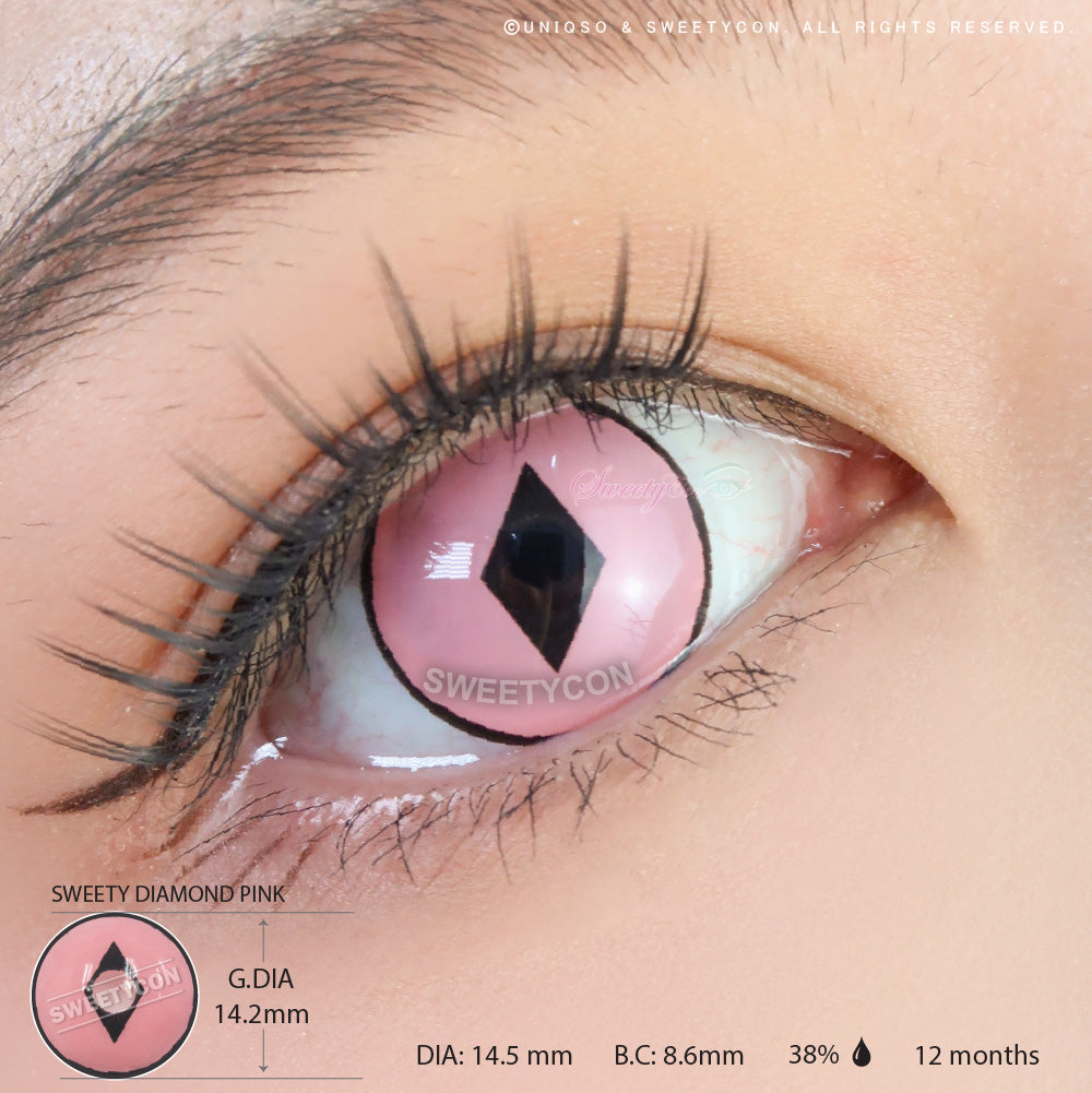 Sweety Diamond Pink (1 lens/pack)-Colored Contacts-UNIQSO EU