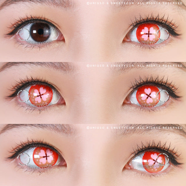 Sweety Crazy Pink Clover (1 lens/pack)-Colored Contacts-UNIQSO EU
