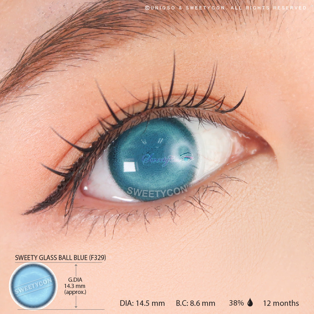 Sweety Glass Ball Blue (1 lens/pack)-Colored Contacts-UNIQSO EU