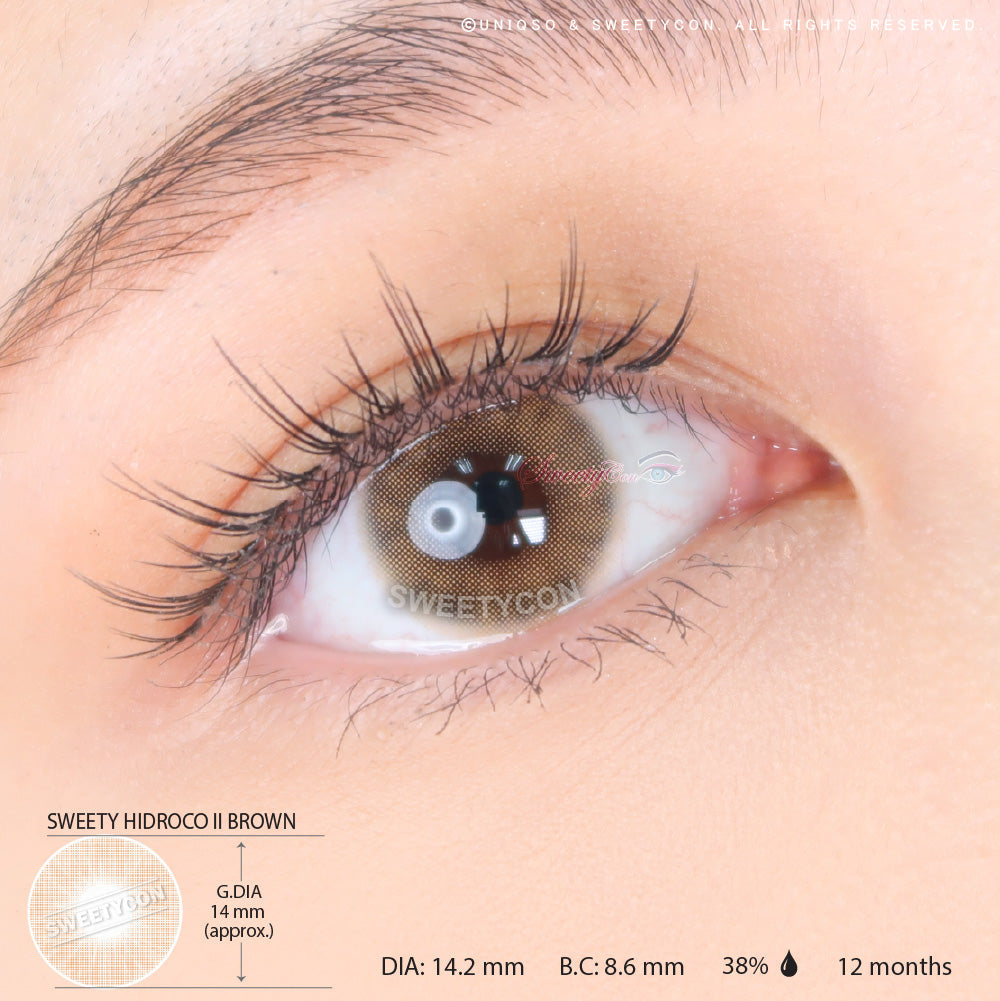 Sweety Hidrocor II Brown (1 lens/pack)-Colored Contacts-UNIQSO EU