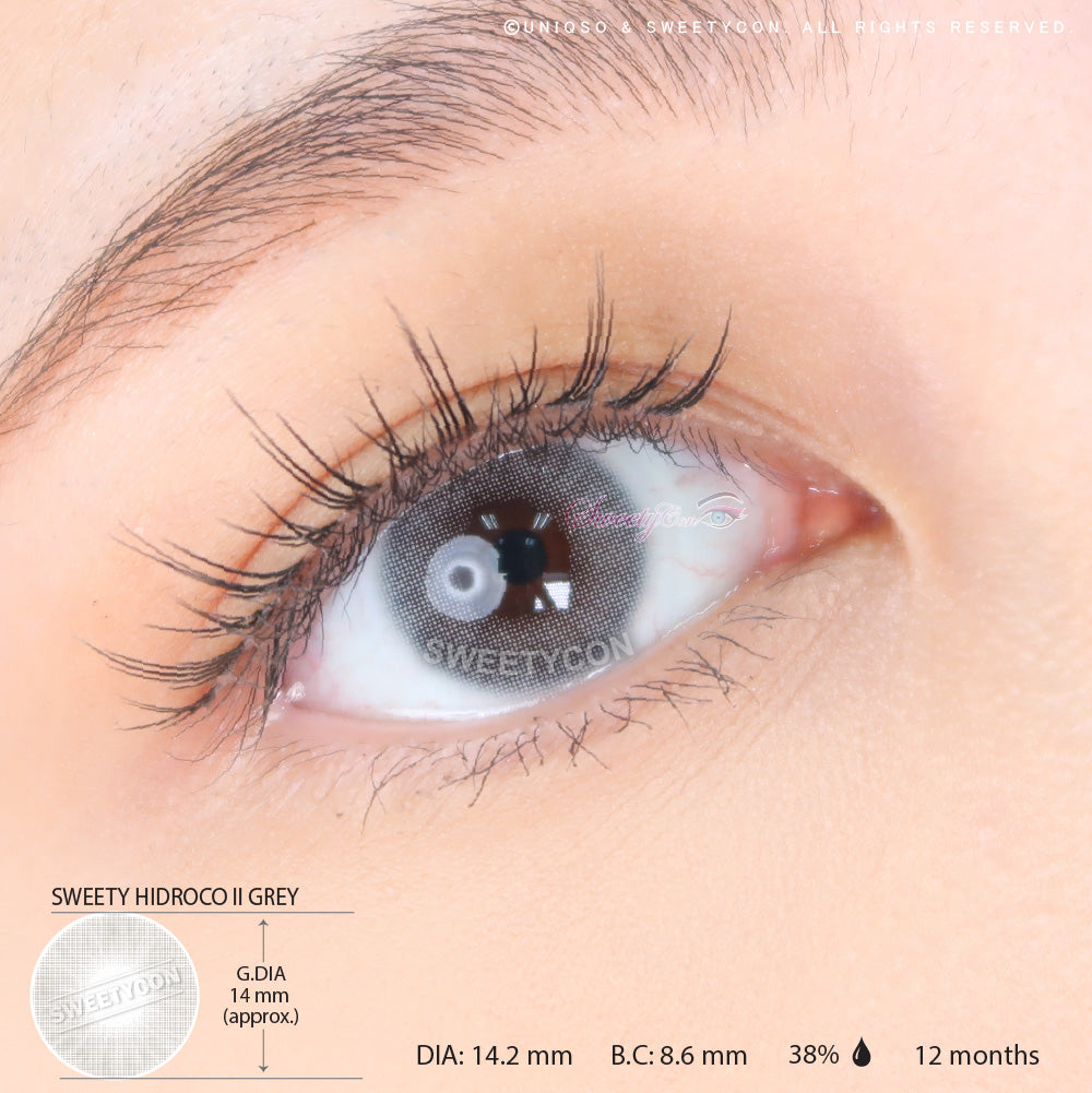 Sweety Hidrocor II Grey (1 lens/pack)-Colored Contacts-UNIQSO EU