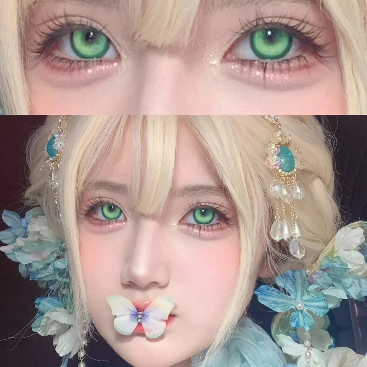 Sweety Koi Green (1 lens/pack)-Colored Contacts-UNIQSO