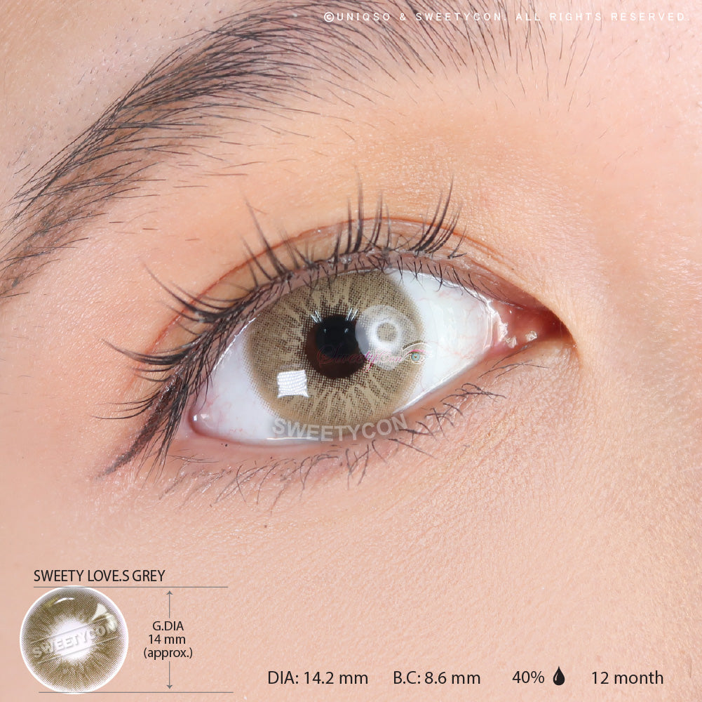 Sweety Love.S Grey (1 lens/pack)-Colored Contacts-UNIQSO EU