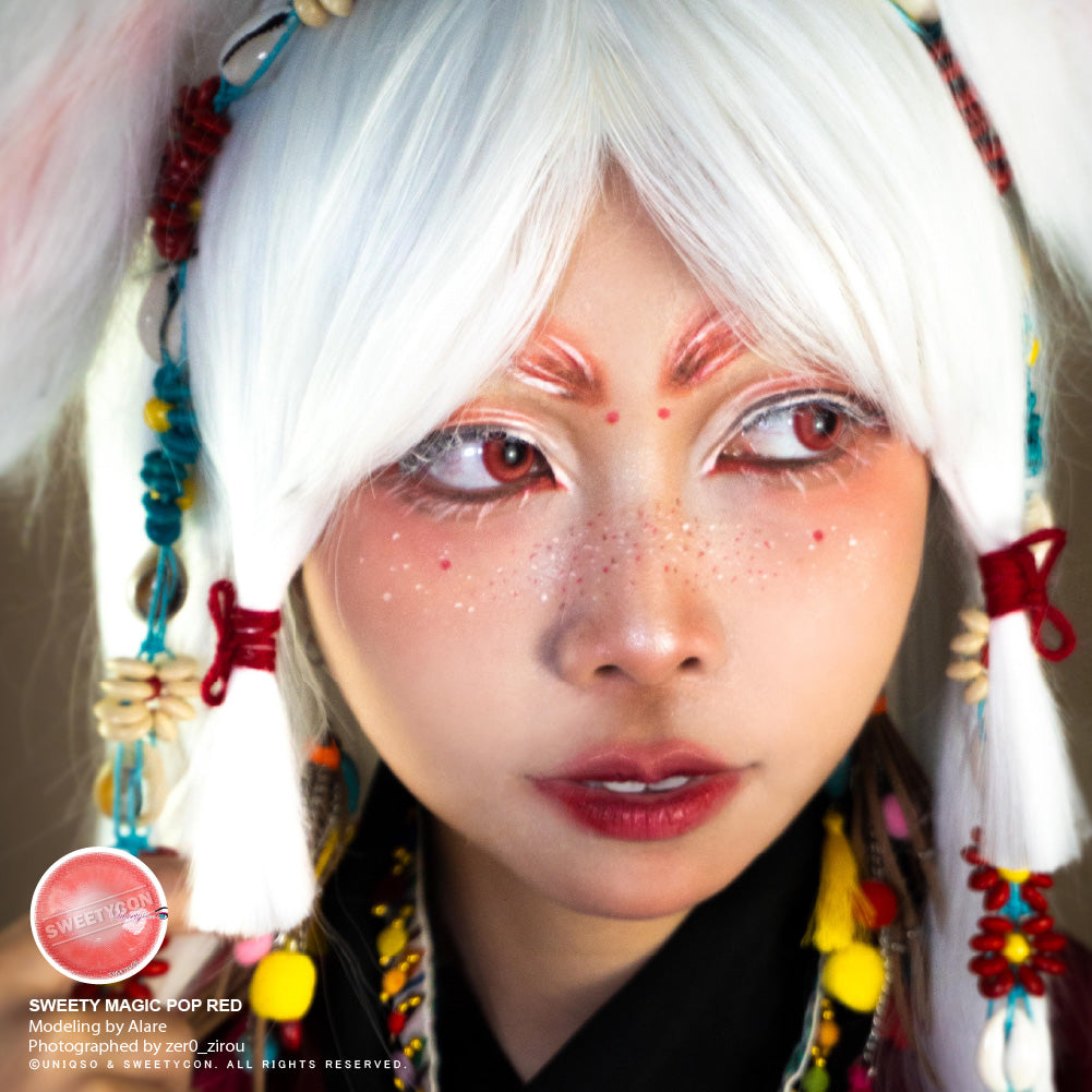 Sweety Magic Pop Red (1 lens/pack)-Colored Contacts-UNIQSO EU