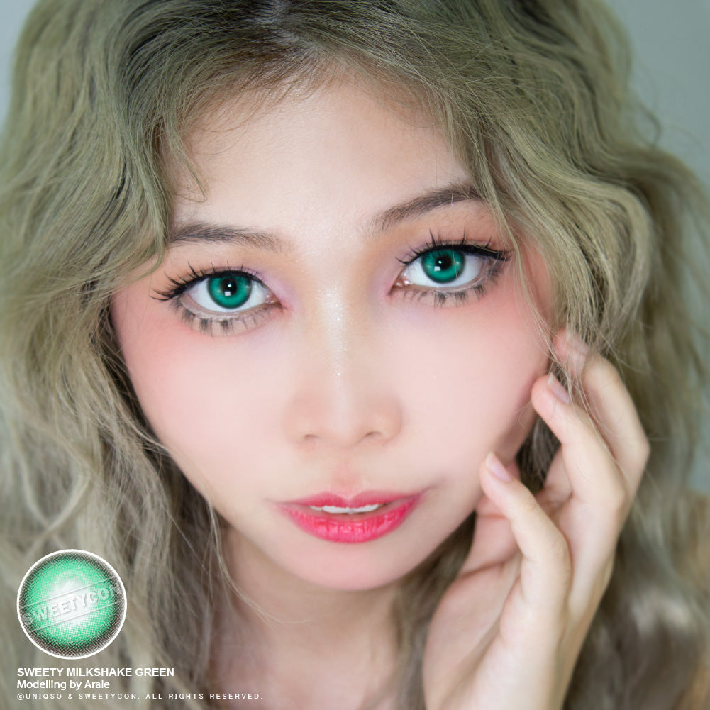 Sweety Milkshake Green (1 lens/pack)-Colored Contacts-UNIQSO EU