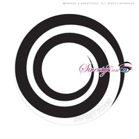 Sweety Mini Sclera Black Spiral (1 lens/pack)-Mini Sclera Contacts-UNIQSO