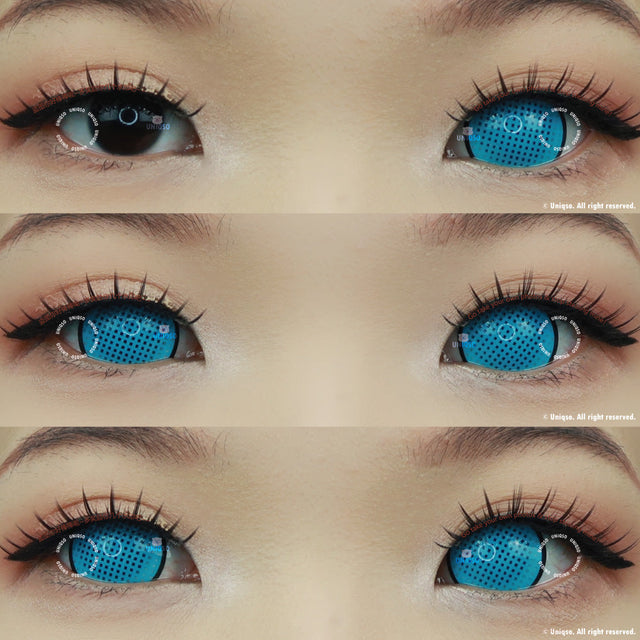 Sweety Mini Sclera Cyan Mesh Rim (1 lens/pack)-Mini Sclera Contacts-UNIQSO EU