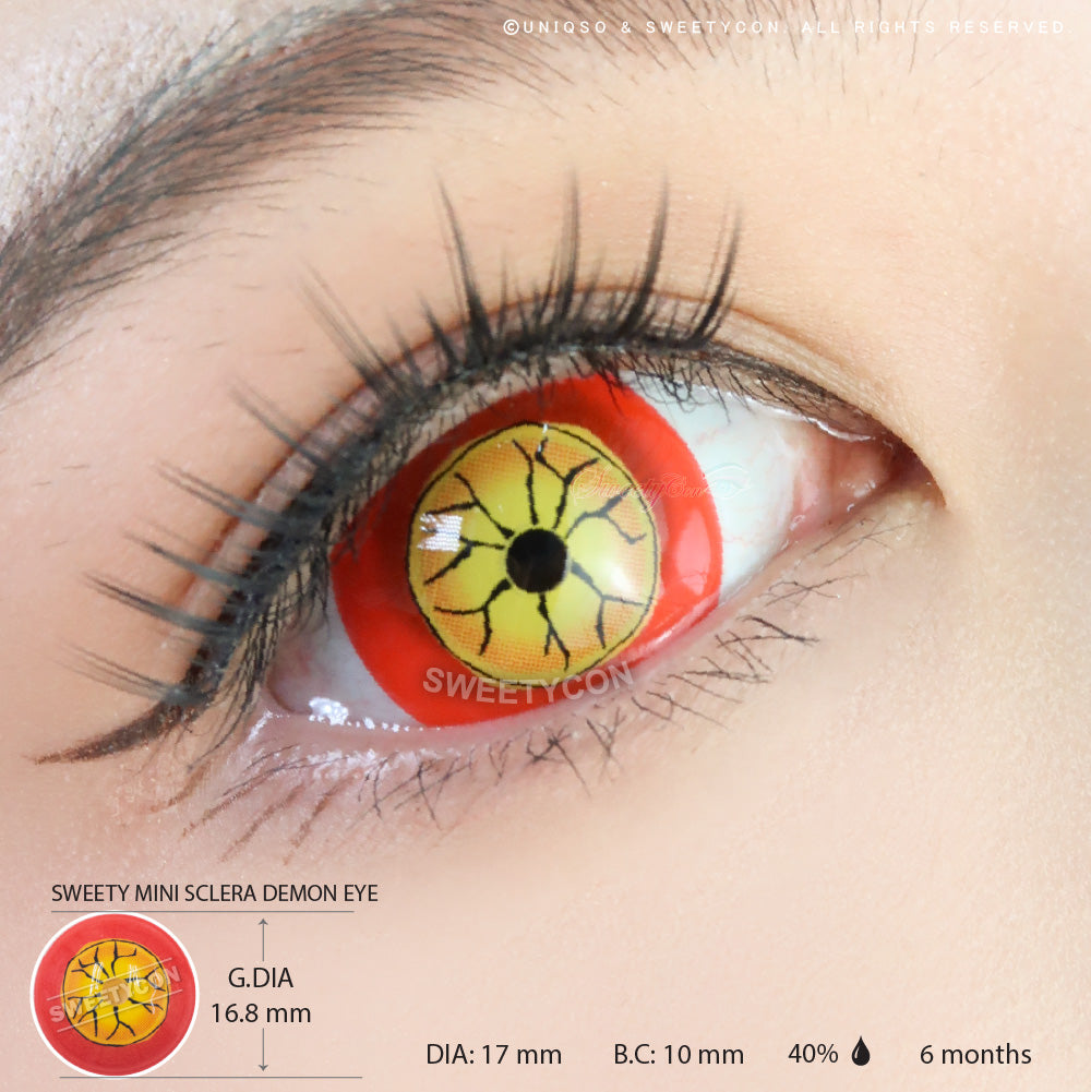 Sweety Mini Sclera Demon Eye (1 lens/pack)-Mini Sclera Contacts-UNIQSO EU