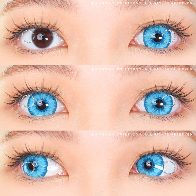 Sweety Mini Sclera Elf Blue (1 lens/pack)-Mini Sclera Contacts-UNIQSO EU