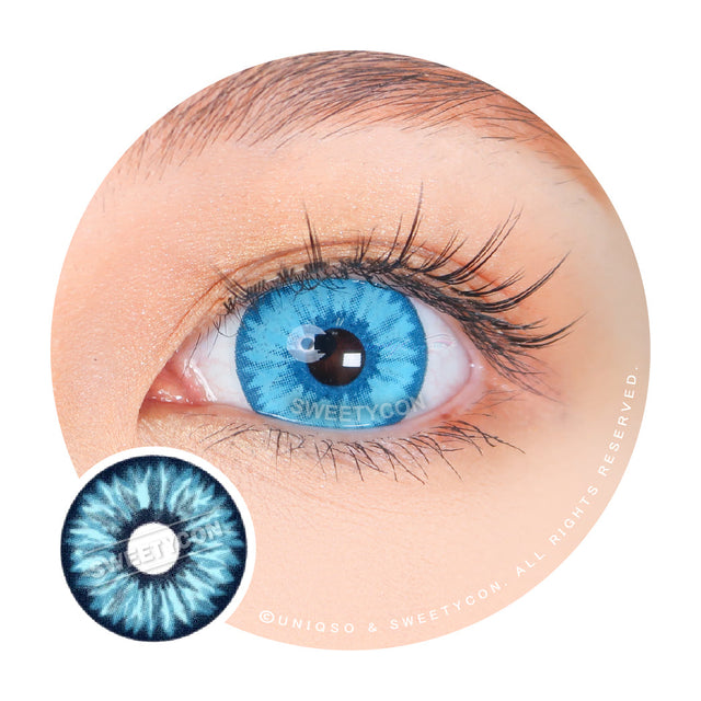 Sweety Mini Sclera Elf Blue (1 lens/pack)-Mini Sclera Contacts-UNIQSO EU