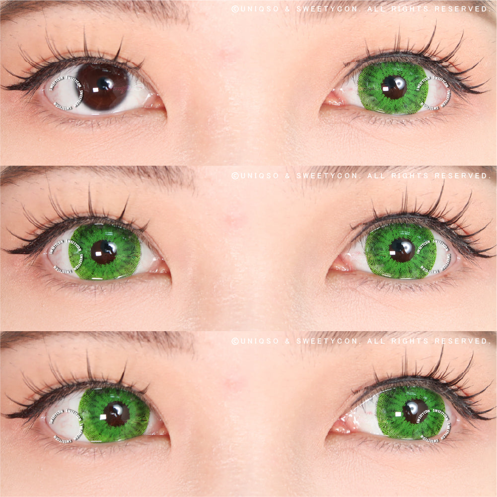 Sweety Mini Sclera Green Devil (1 lens/pack)-Mini Sclera Contacts-UNIQSO EU