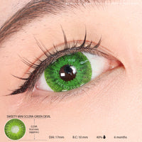 Sweety Mini Sclera Green Devil (1 lens/pack)-Mini Sclera Contacts-UNIQSO EU