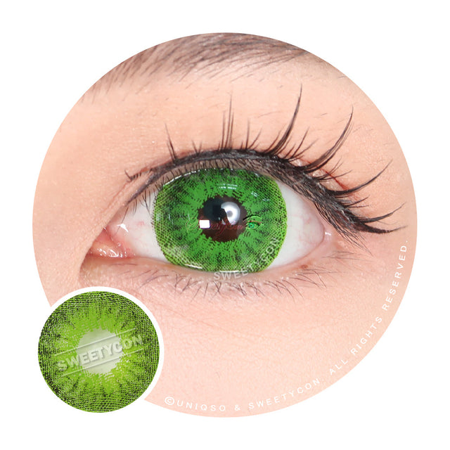 Sweety Mini Sclera Green Devil (1 lens/pack)-Mini Sclera Contacts-UNIQSO EU
