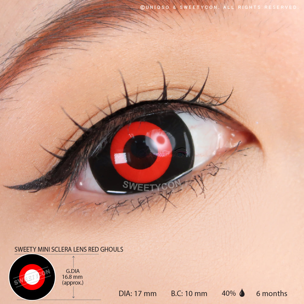 Sweety Mini Sclera Lens Red Ghouls (1 lens/pack)-Mini Sclera Contacts-UNIQSO EU