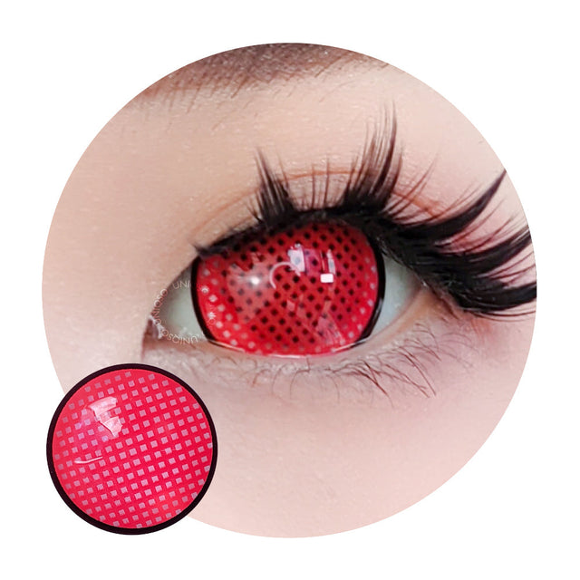 Sweety Mini Sclera Red Mesh Rim (1 lens/pack)-Mini Sclera Contacts-UNIQSO EU