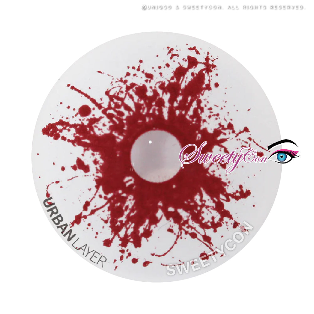Sweety Mini Sclera Red Splash (1 lens/pack)-Mini Sclera Contacts-UNIQSO EU