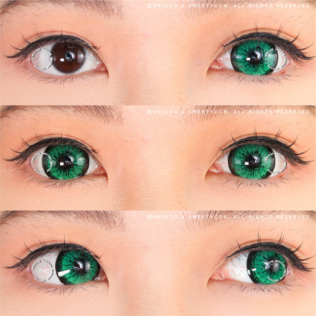 Sweety Mini Sclera Tokyo N Green(1 lens/pack)-Mini Sclera Contacts-UNIQSO