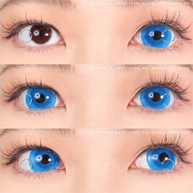 Sweety Mini Sclera UV Glow Blue (1 lens/pack)-Mini Sclera Contacts-UNIQSO EU
