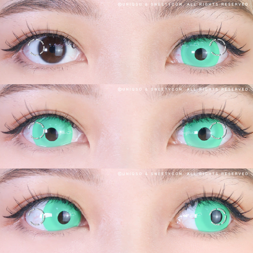 Sweety Mini Sclera UV Glow Green (1 lens/pack)-Mini Sclera Contacts-UNIQSO EU