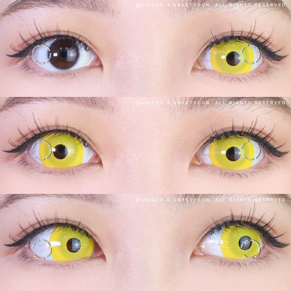 Sweety Mini Sclera UV Glow Yellow (1 lens/pack)-Mini Sclera Contacts-UNIQSO EU